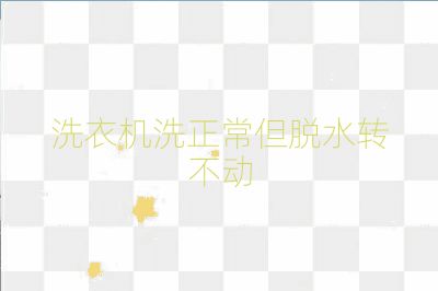洗衣机洗正常但脱水转不动