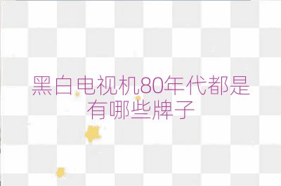 黑白电视机80年代都是有哪些牌子