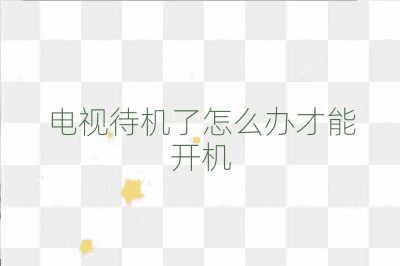 电视待机了怎么办才能开机