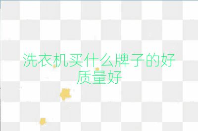 洗衣机买什么牌子的好质量好
