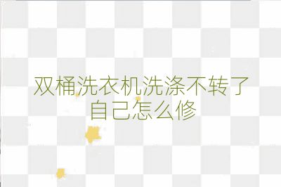 双桶洗衣机洗涤不转了自己怎么修