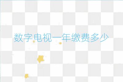 数字电视一年缴费多少