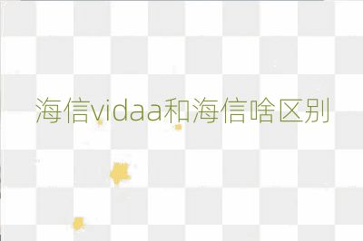 海信vidaa和海信啥区别